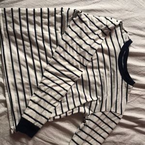 Crop top with stripes